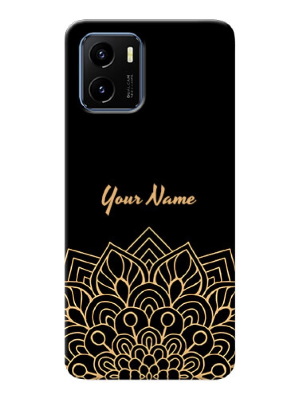 Custom Vivo Y15S Back Covers: Golden mandala Design