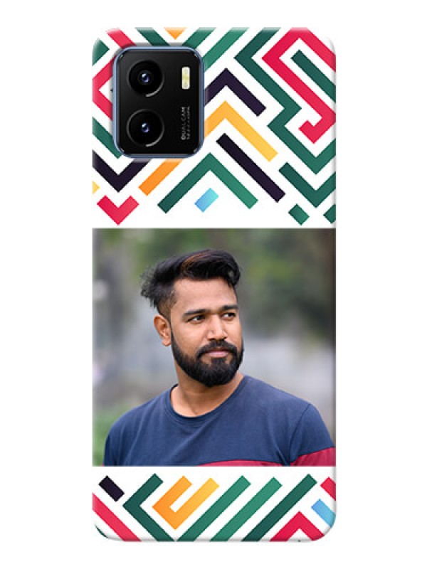 Custom Vivo Y15S Custom Mobile Case with Colorful Maze Pattern Design