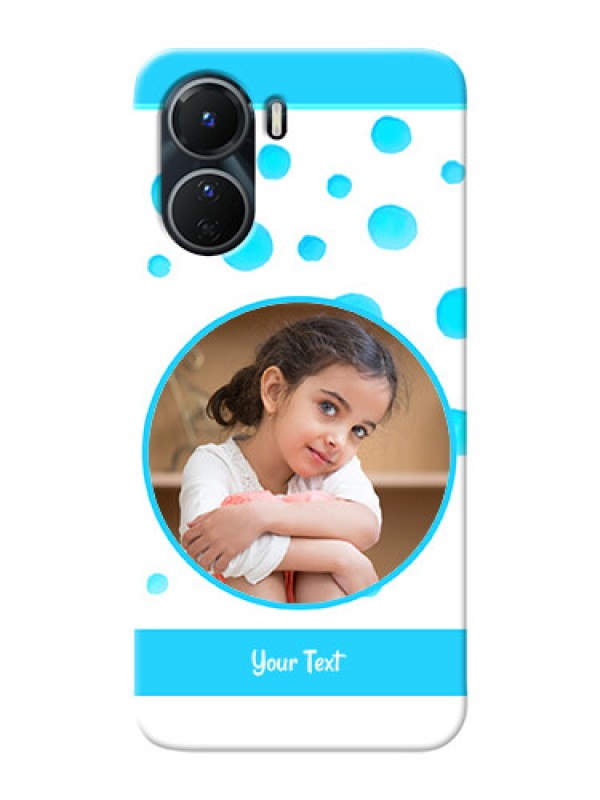 Custom Vivo Y16 Custom Phone Covers: Blue Bubbles Pattern Design