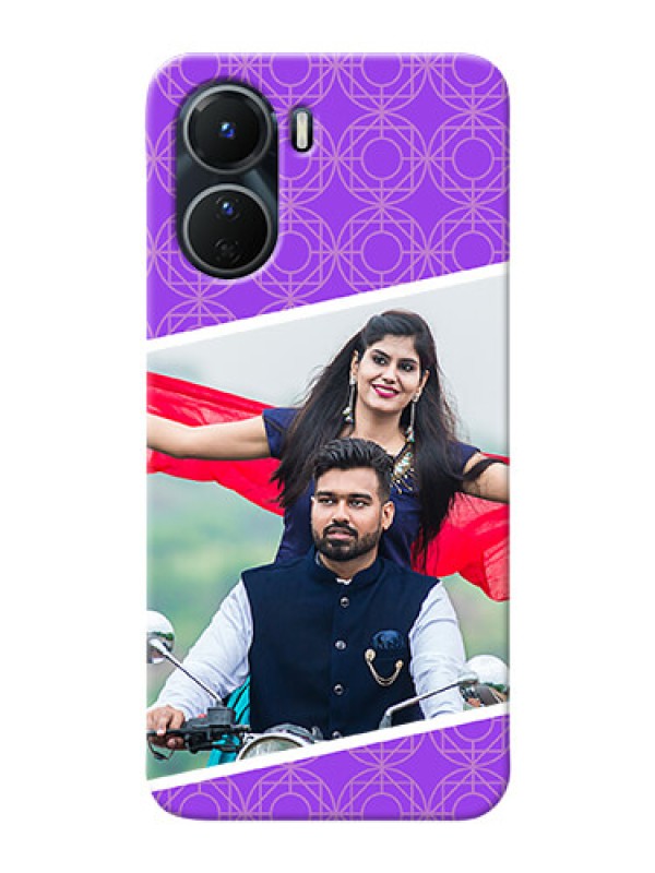 Custom Vivo Y16 mobile back covers online: violet Pattern Design