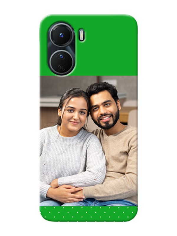 Custom Vivo Y16 Personalised mobile covers: Green Pattern Design