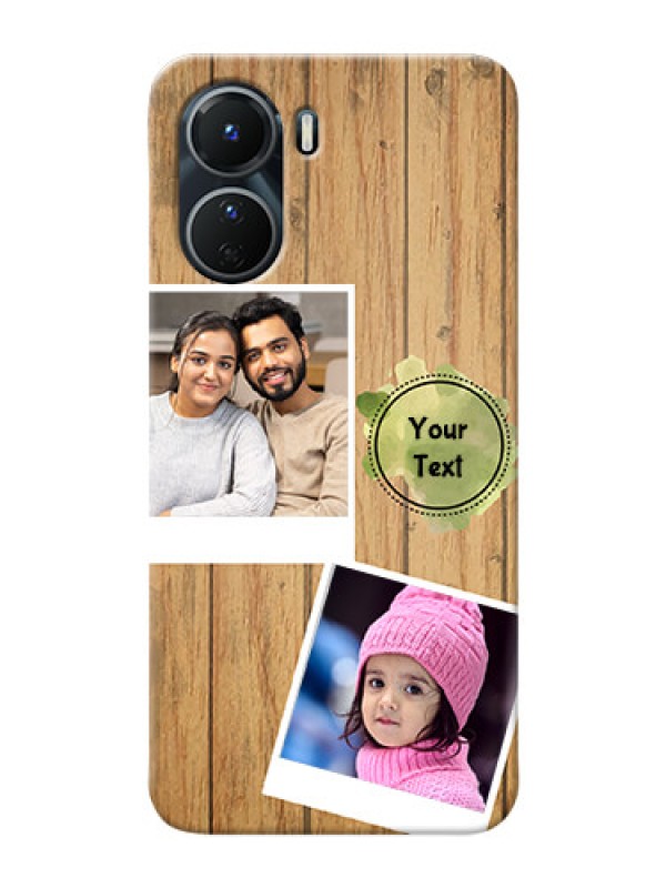 Custom Vivo Y16 Custom Mobile Phone Covers: Wooden Texture Design