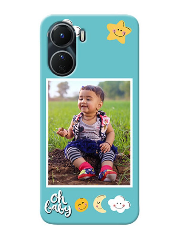 Custom Vivo Y16 Personalised Phone Cases: Smiley Kids Stars Design