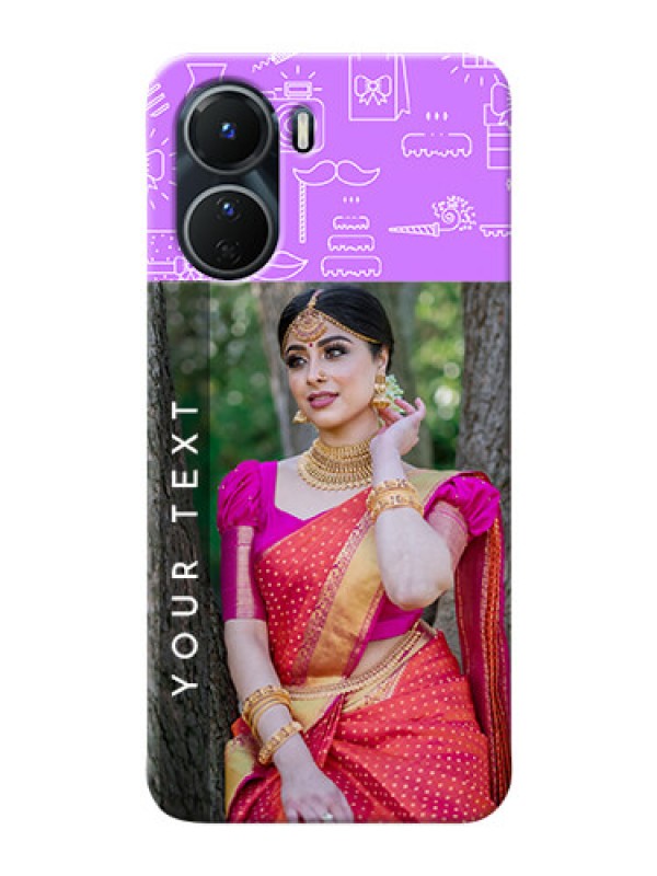 Custom Vivo Y16 Personalized Phone Cases: Birthday Icons Design