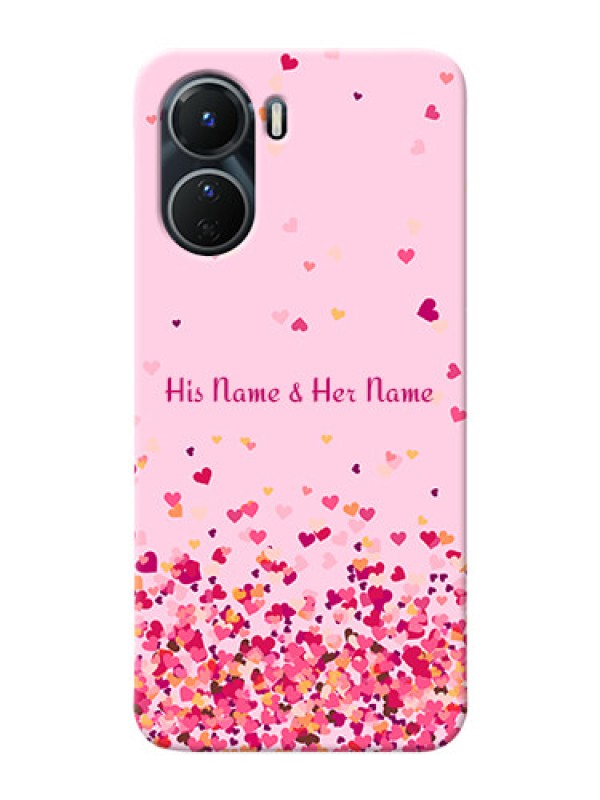 Custom Vivo Y16 Phone Back Covers: Floating Hearts Design