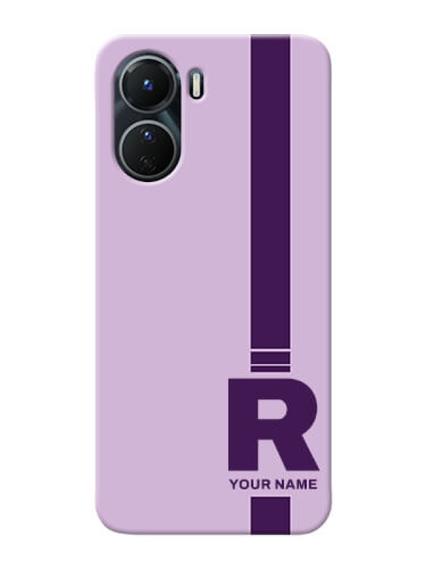 Custom Vivo Y16 Custom Phone Covers: Simple dual tone stripe with name Design