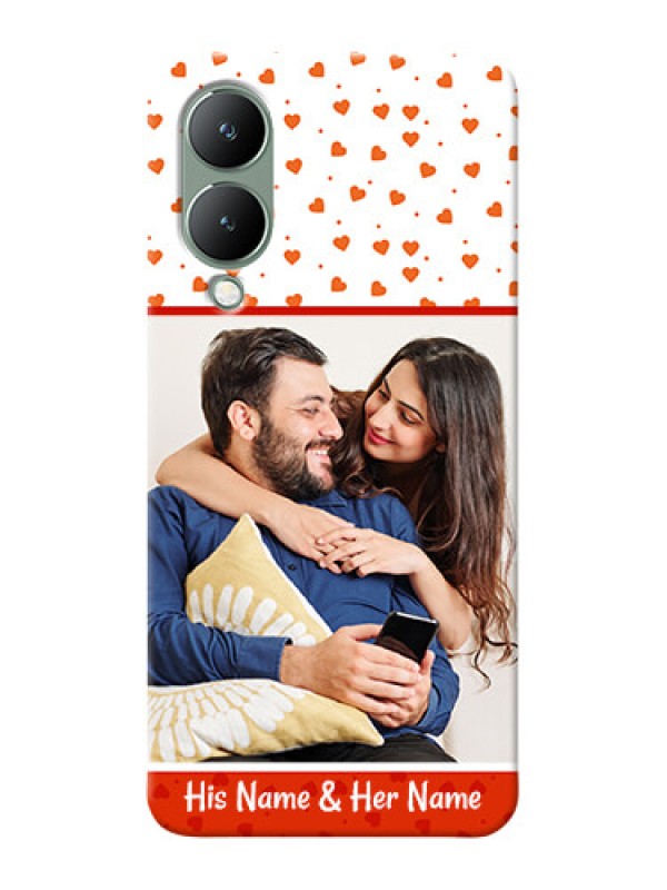 Custom Vivo Y17S Phone Back Covers: Orange Love Symbol Design