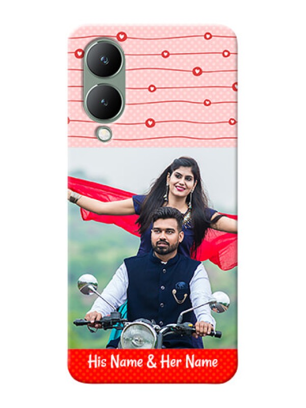 Custom Vivo Y17S Custom Phone Cases: Red Pattern Case Design