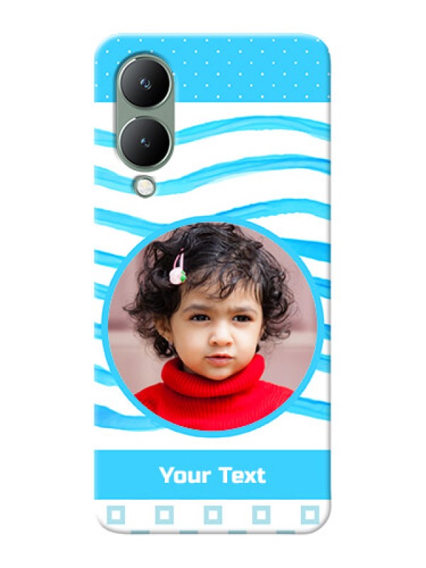 Custom Vivo Y17S phone back covers: Simple Blue Case Design