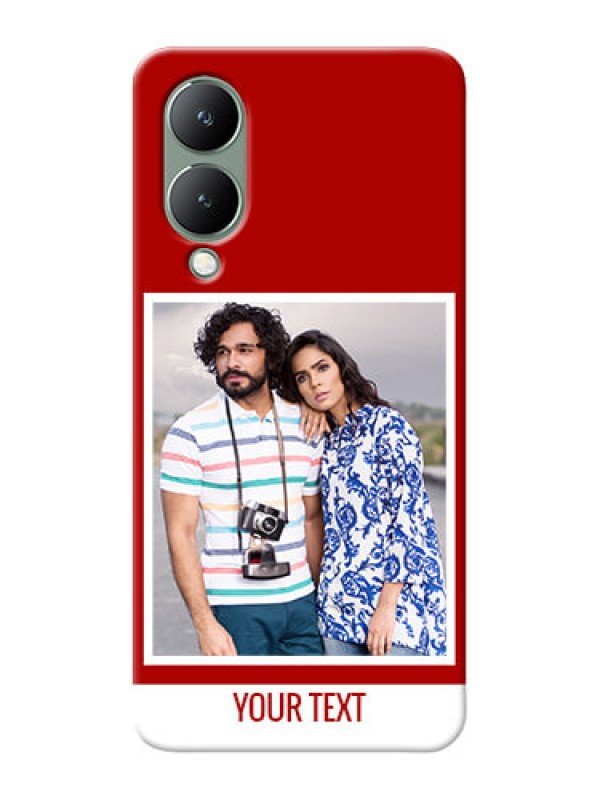 Custom Vivo Y17S mobile phone covers: Simple Red Color Design