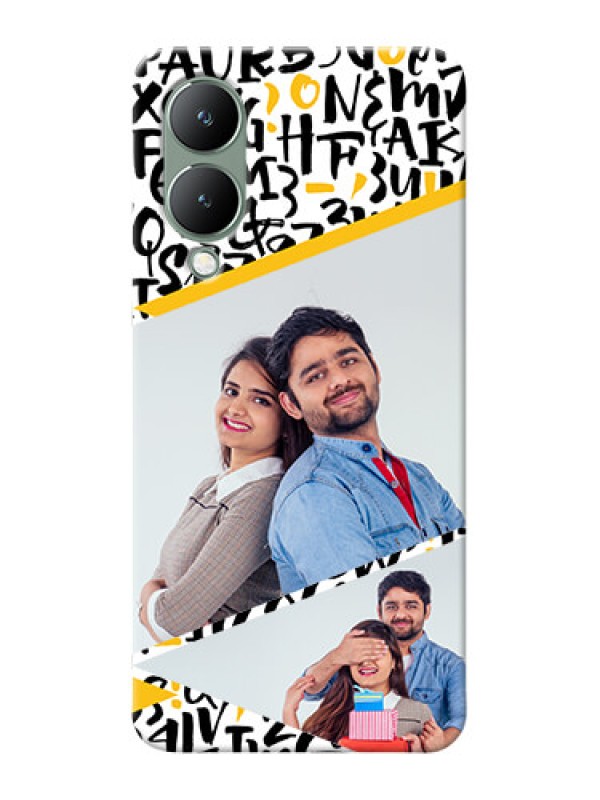 Custom Vivo Y17S Phone Back Covers: Letters Pattern Design