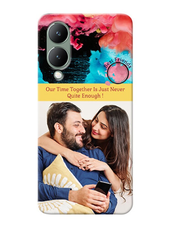 Custom Vivo Y17S Mobile Cases: Quote with Acrylic Painting Design