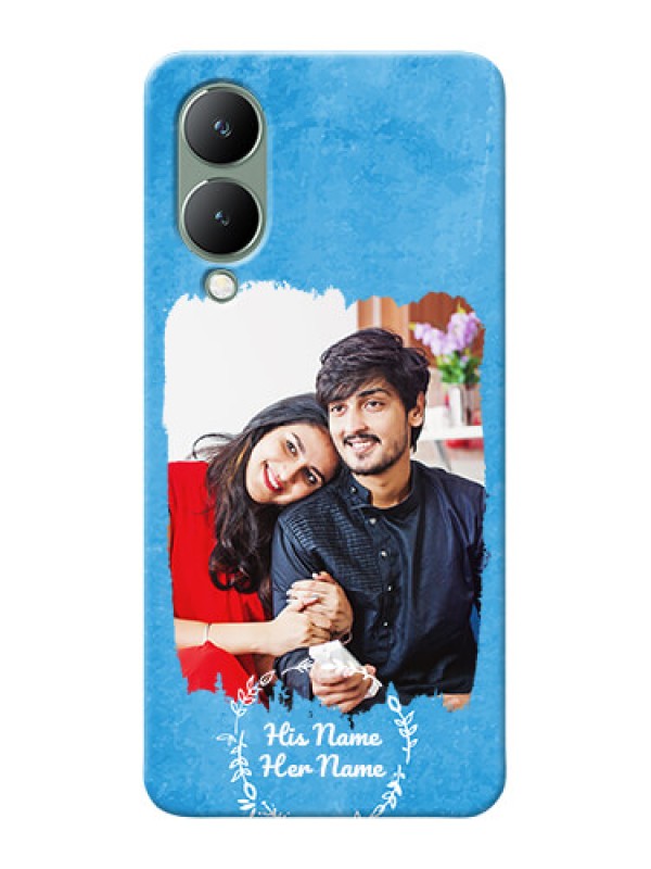Custom Vivo Y17S custom mobile cases: Blue Color Vintage Design