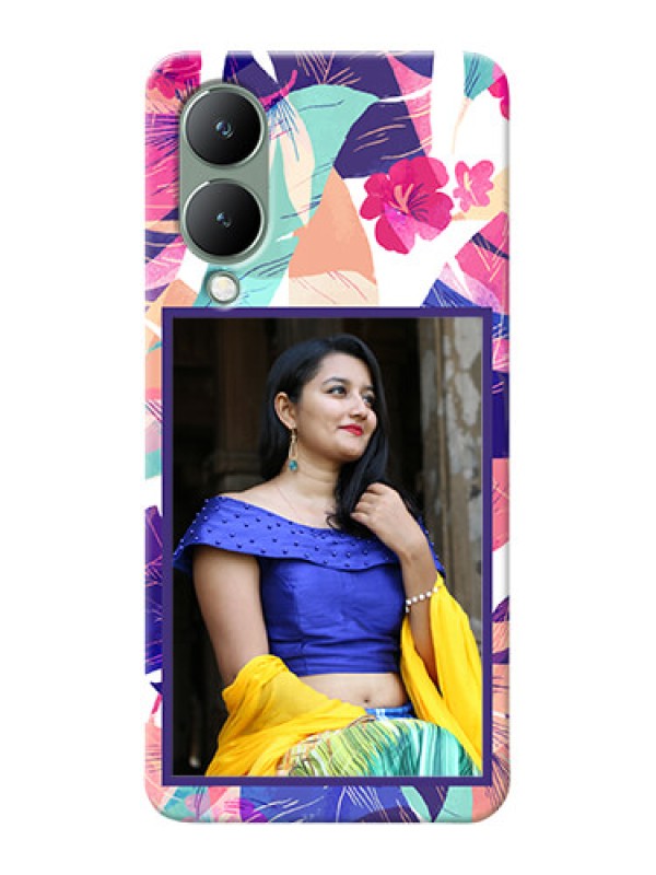 Custom Vivo Y17S Personalised Phone Cases: Abstract Floral Design