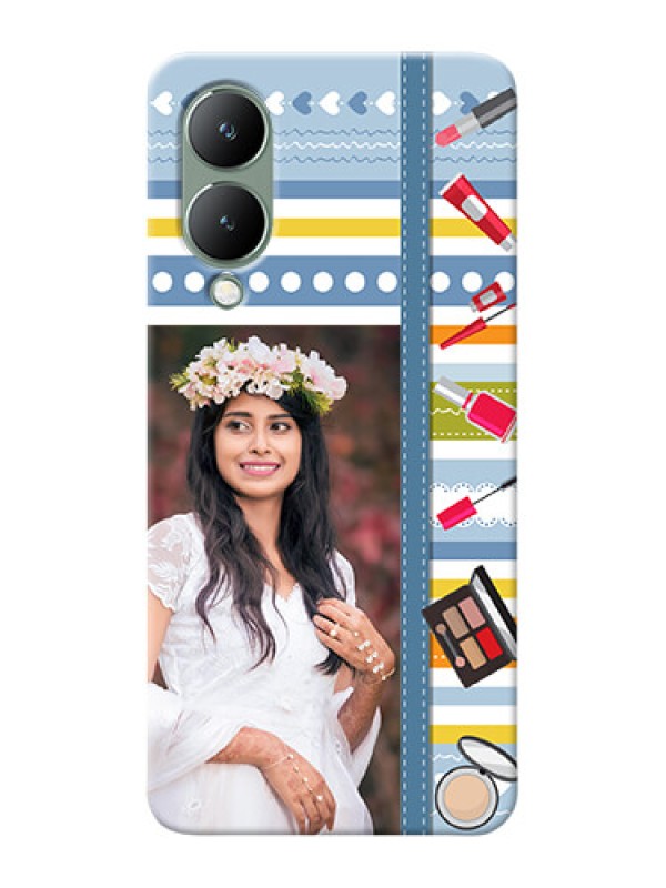 Custom Vivo Y17S Personalized Mobile Cases: Makeup Icons Design