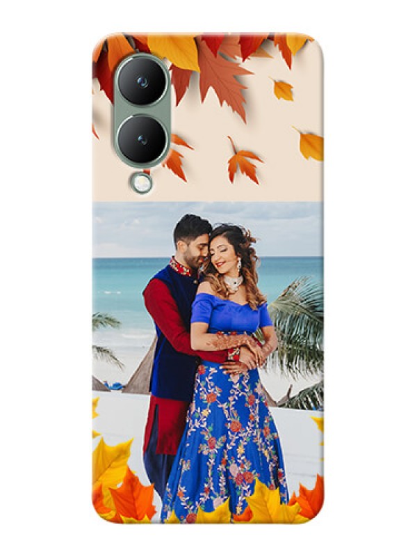 Custom Vivo Y17S Mobile Phone Cases: Autumn Maple Leaves Design