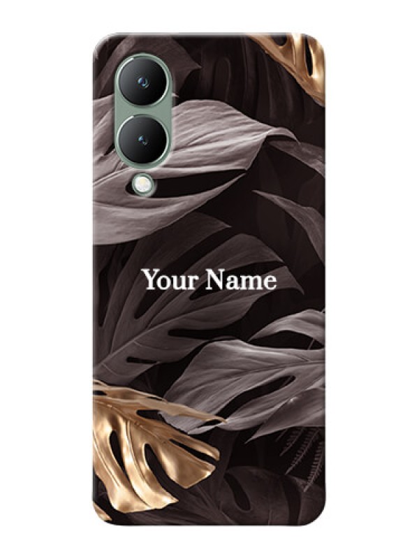 Custom Vivo Y17S Mobile Back Covers: Wild Leaves digital paint Design