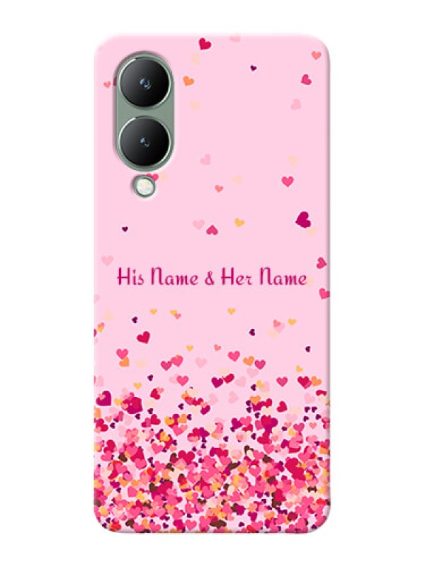 Custom Vivo Y17S Phone Back Covers: Floating Hearts Design