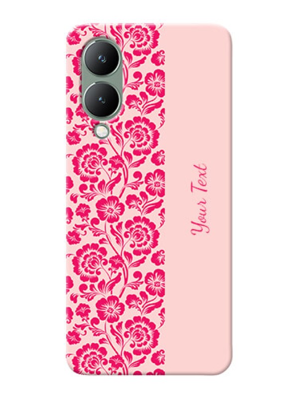 Custom Vivo Y17S Phone Back Covers: Attractive Floral Pattern Design