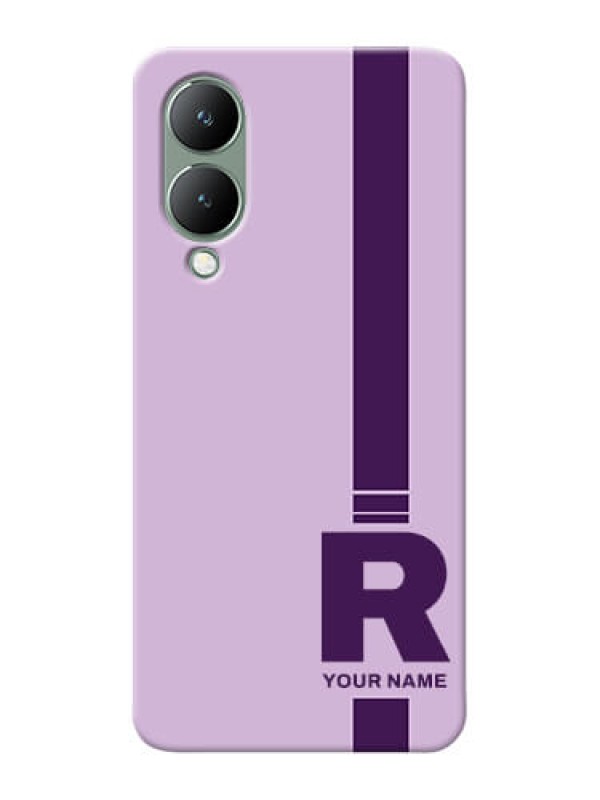 Custom Vivo Y17S Custom Phone Covers: Simple dual tone stripe with name Design