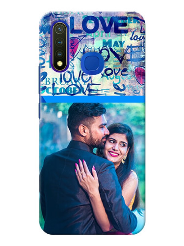 Custom Vivo Y19 Mobile Covers Online: Colorful Love Design