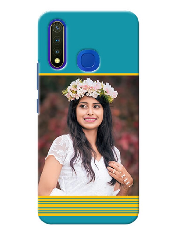 Custom Vivo Y19 personalized phone covers: Yellow & Blue Design 