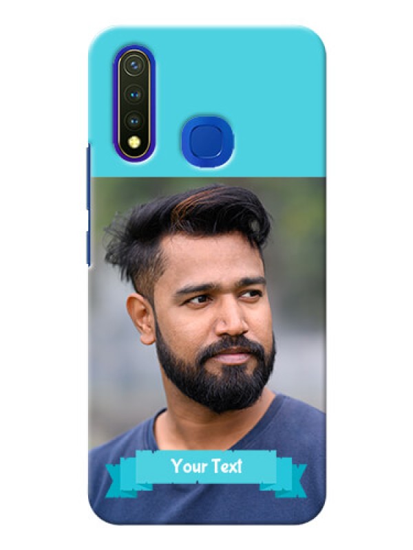 Custom Vivo Y19 Personalized Mobile Covers: Simple Blue Color Design