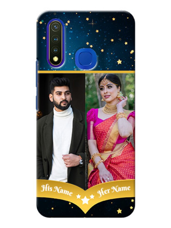 Custom Vivo Y19 Mobile Covers Online: Galaxy Stars Backdrop Design