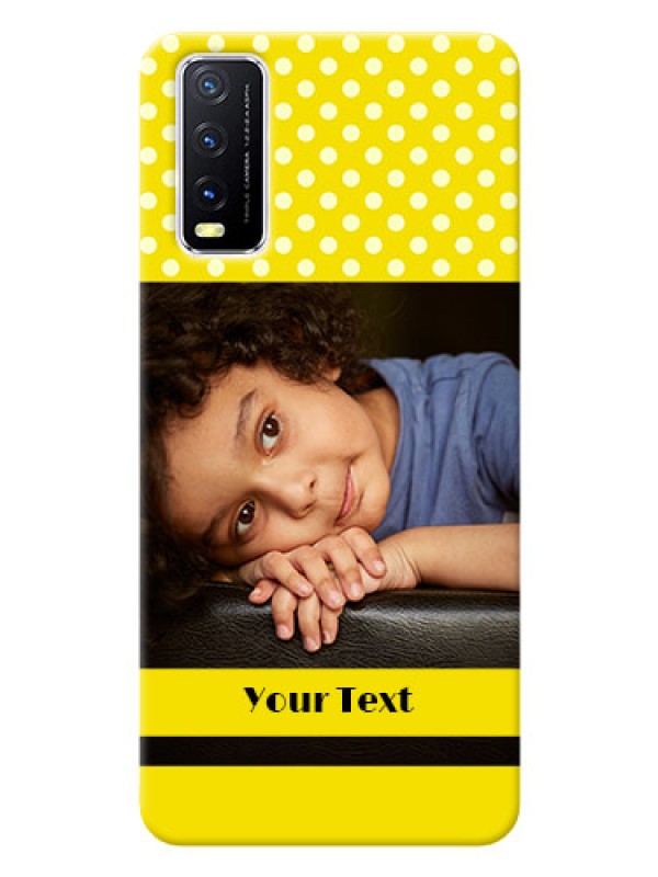 Custom Vivo Y20 Custom Mobile Covers: Bright Yellow Case Design
