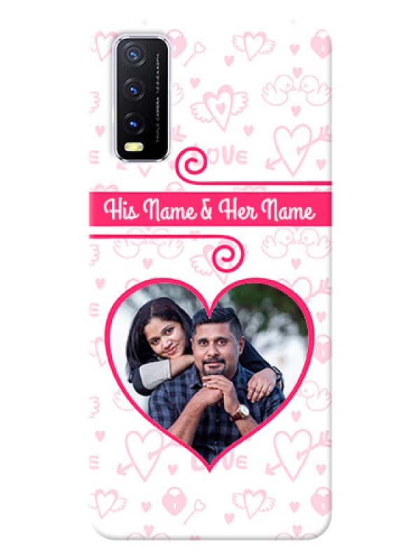Custom Vivo Y20 Personalized Phone Cases: Heart Shape Love Design
