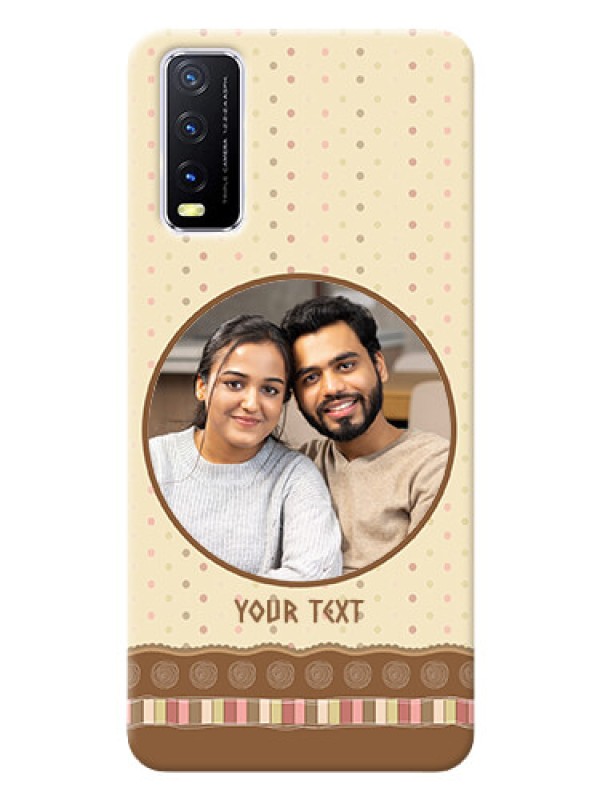 Custom Vivo Y20 Mobile Cases: Brown Dotted Mobile Case Design