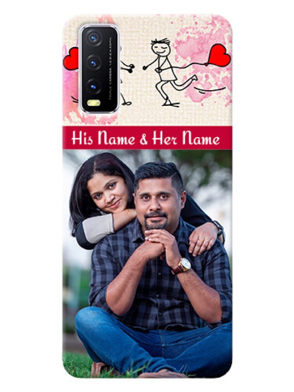 Custom Vivo Y20 phone back covers: You and Me Case Design