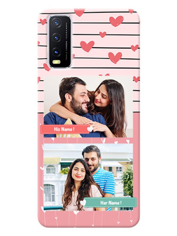 Custom Vivo Y20 custom mobile covers: Photo with Heart Design