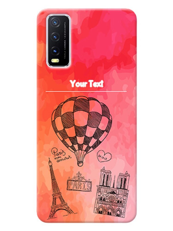 Custom Vivo Y20 Personalized Mobile Covers: Paris Theme Design