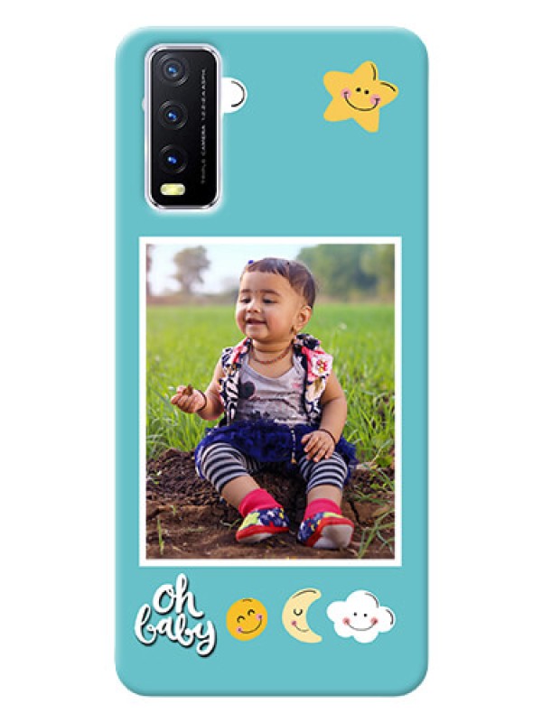 Custom Vivo Y20 Personalised Phone Cases: Smiley Kids Stars Design