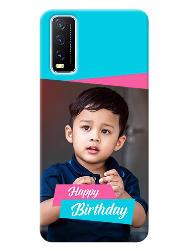 Custom Vivo Y20 Mobile Covers: Image Holder with 2 Color Design