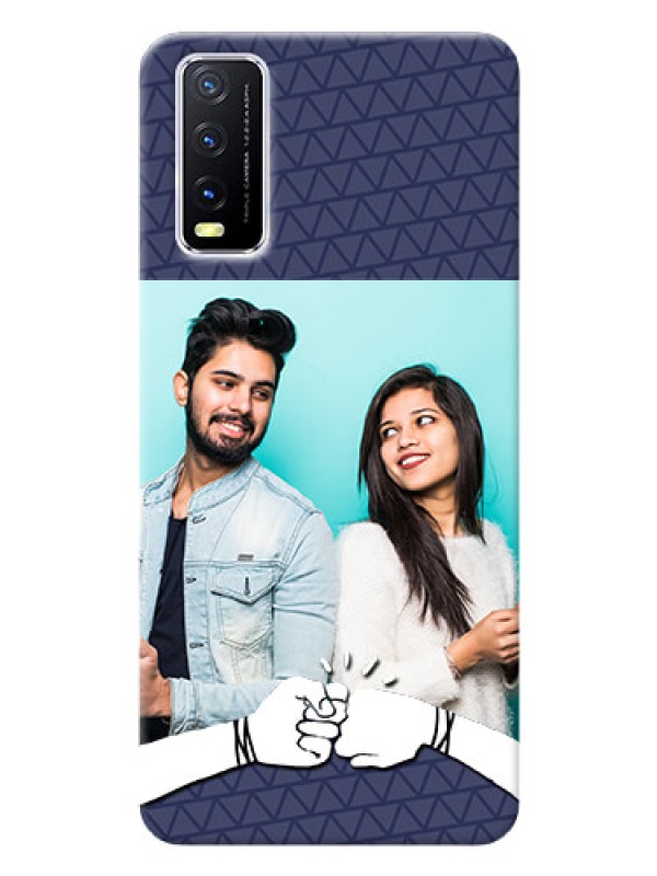 Custom Vivo Y20 Mobile Covers Online with Best Friends Design  