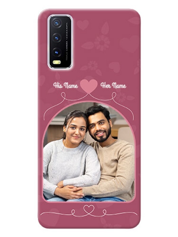 Custom Vivo Y20 mobile phone covers: Love Floral Design