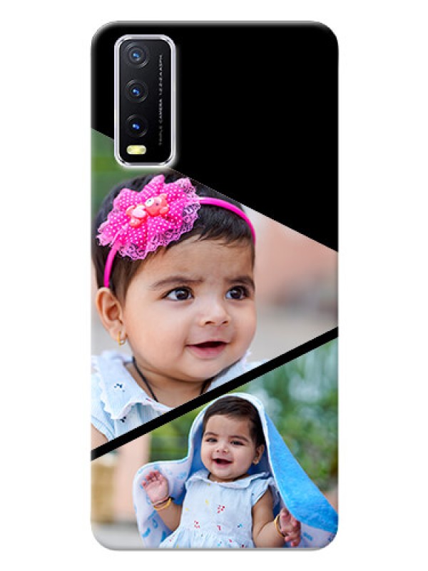 Custom Vivo Y20 mobile back covers online: Semi Cut Design