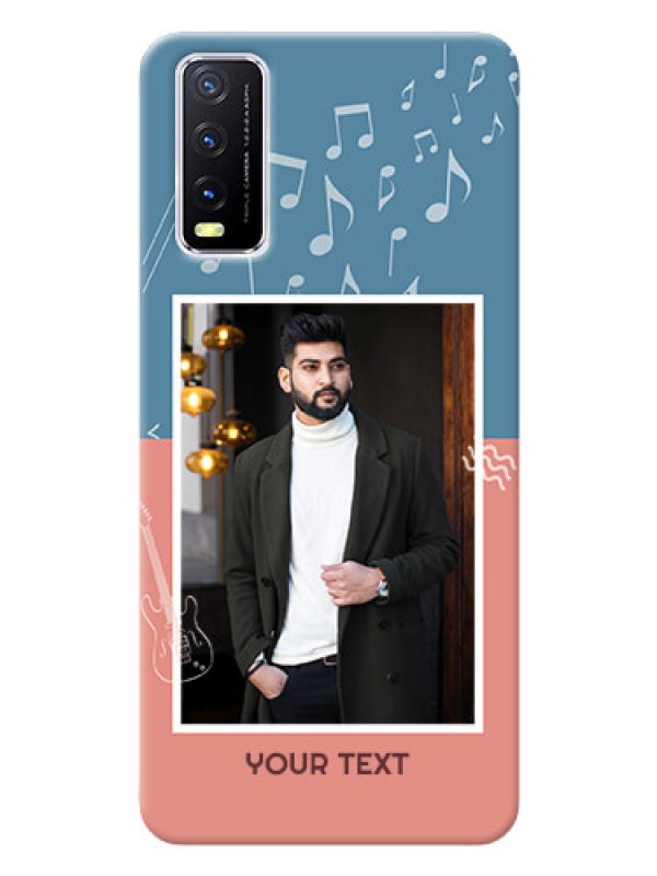 Custom Vivo Y20 Phone Back Covers with Color Musical Note Design