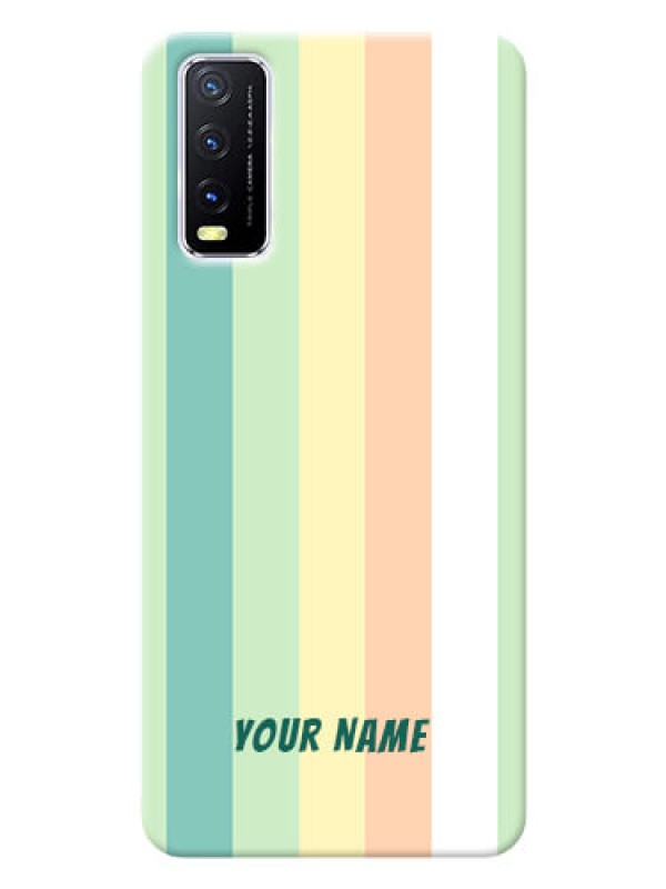 Custom Vivo Y20 Back Covers: Multi-colour Stripes Design