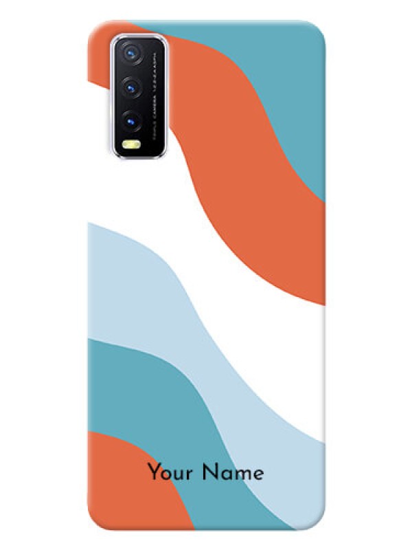 Custom Vivo Y20 Mobile Back Covers: coloured Waves Design