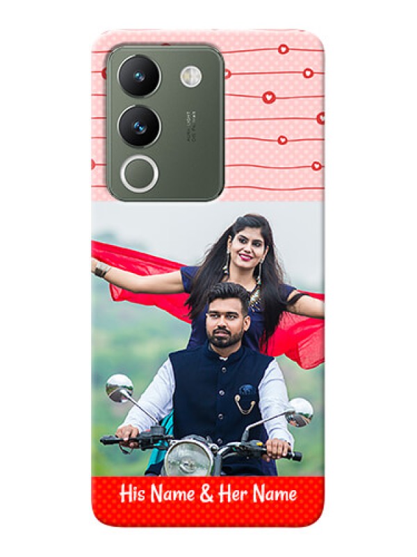 Custom Vivo Y200 5G Custom Phone Cases: Red Pattern Case Design