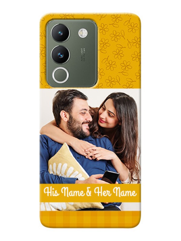 Custom Vivo Y200 5G mobile phone covers: Yellow Floral Design