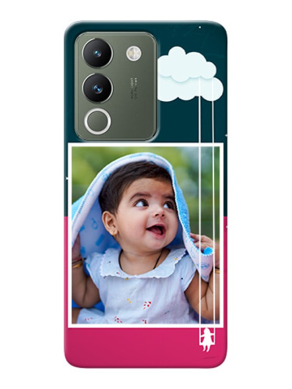 Custom Vivo Y200 5G custom phone covers: Cute Girl with Cloud Design
