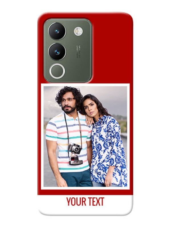 Custom Vivo Y200 5G mobile phone covers: Simple Red Color Design