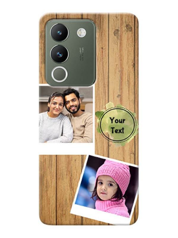 Custom Vivo Y200 5G Custom Mobile Phone Covers: Wooden Texture Design