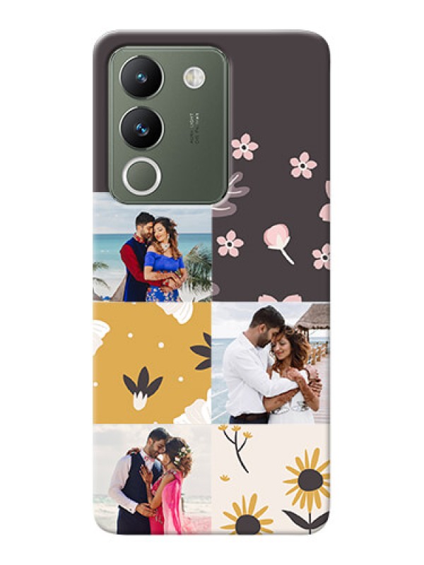 Custom Vivo Y200 5G phone cases online: 3 Images with Floral Design