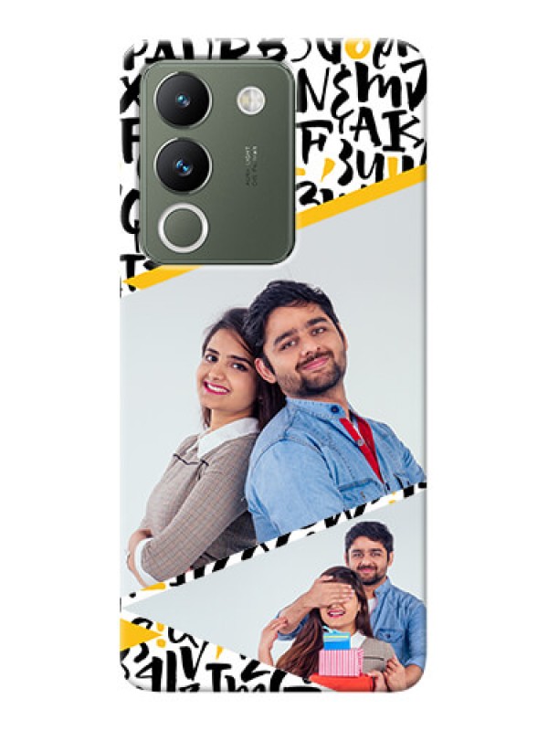 Custom Vivo Y200 5G Phone Back Covers: Letters Pattern Design