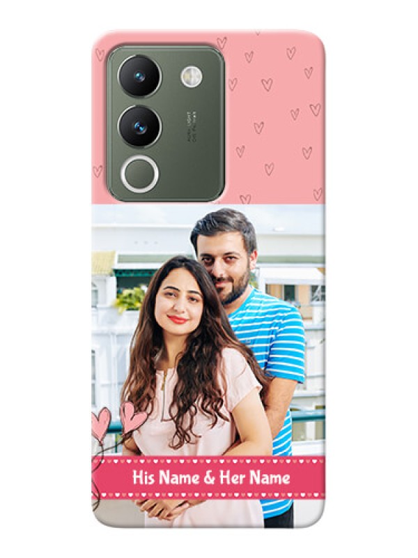 Custom Vivo Y200 5G phone back covers: Love Design Peach Color